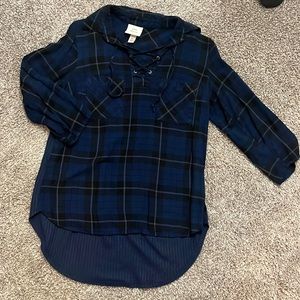 Dark blue flannel